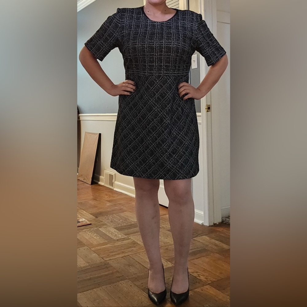 Calvin Klein Black Tweed Dress Sz 14